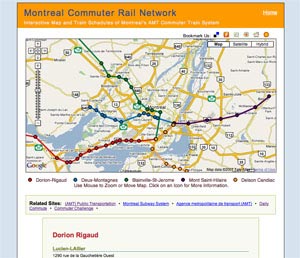 Image of Montreal Commuter Train System Map