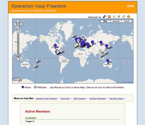 Image of Member Countries in Iraq Coalition