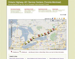 Image of Highway 401 Map